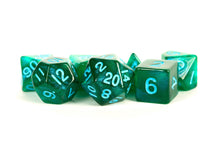Load image into Gallery viewer, Stardust Acrylic Polyhedral Dice Set (8 Options): Supervolcano
