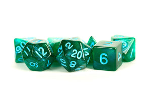 Stardust Acrylic Polyhedral Dice Set (8 Options): Supervolcano