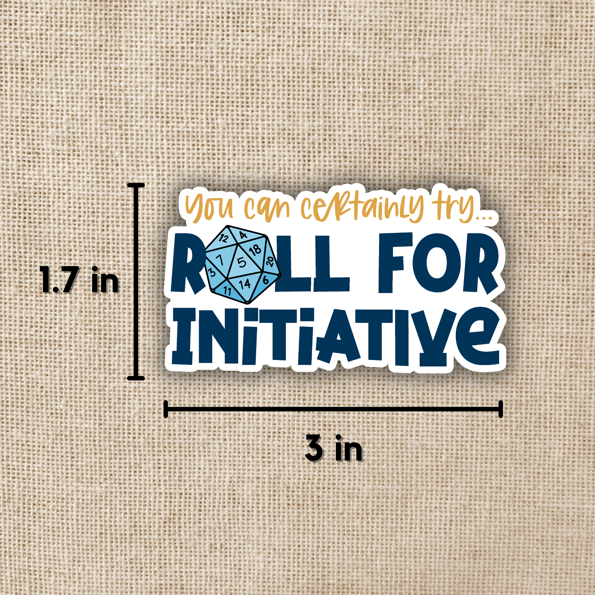 Roll For Initative Background Roll for Initiative Sticker – A Little Bookish