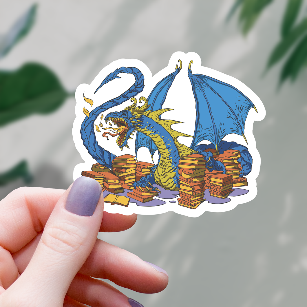 Library Book Dragon Sticker - 3