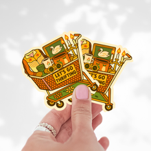 Load image into Gallery viewer, Let’s Go Thrifting Vintage Shopping Cart Sticker
