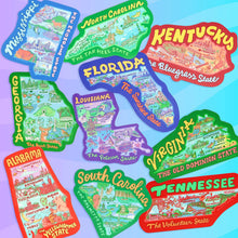 Load image into Gallery viewer, Tennessee Map Art Volunteer State Car Decal Vinyl Sticker