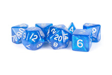 Load image into Gallery viewer, Stardust Acrylic Polyhedral Dice Set (8 Options): Supervolcano