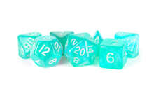 Load image into Gallery viewer, Stardust Acrylic Polyhedral Dice Set (8 Options): Gray/Silver