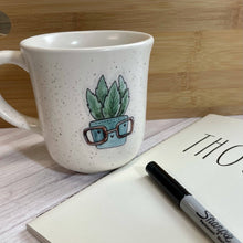 Load image into Gallery viewer, Succulent in Blue Pot with Glasses Clear Sticker, 2.5-inch