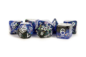 Colorful Eternal Resin Polyhedral DND Dice Set (4 Colors): Eternal Teal/Black