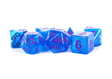 Load image into Gallery viewer, Stardust Acrylic Polyhedral Dice Set (8 Options): Supervolcano