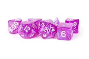 Stardust Acrylic Polyhedral Dice Set (8 Options): Supervolcano