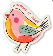 Load image into Gallery viewer, Winging It Daily Bird Sticker – Cute Colorful Bird Sticker