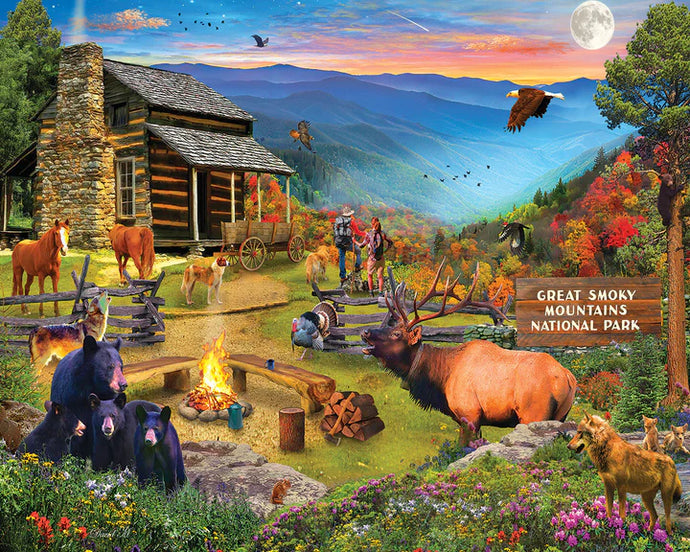 Great Smoky National Park - 1000 Piece  White Mountain Jigsaw Puzzle