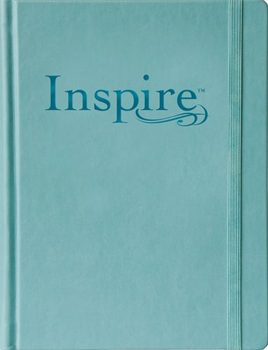 Inspire Bible Large Print NLT (Hardcover LeatherLike, Tranquil Blue) : The Bible for Coloring & Creative Journaling