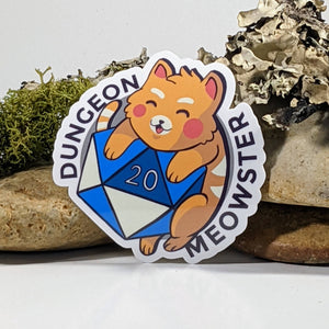 Dungeon Meowster Tabletop RPG Inspired Sticker - 2.5"