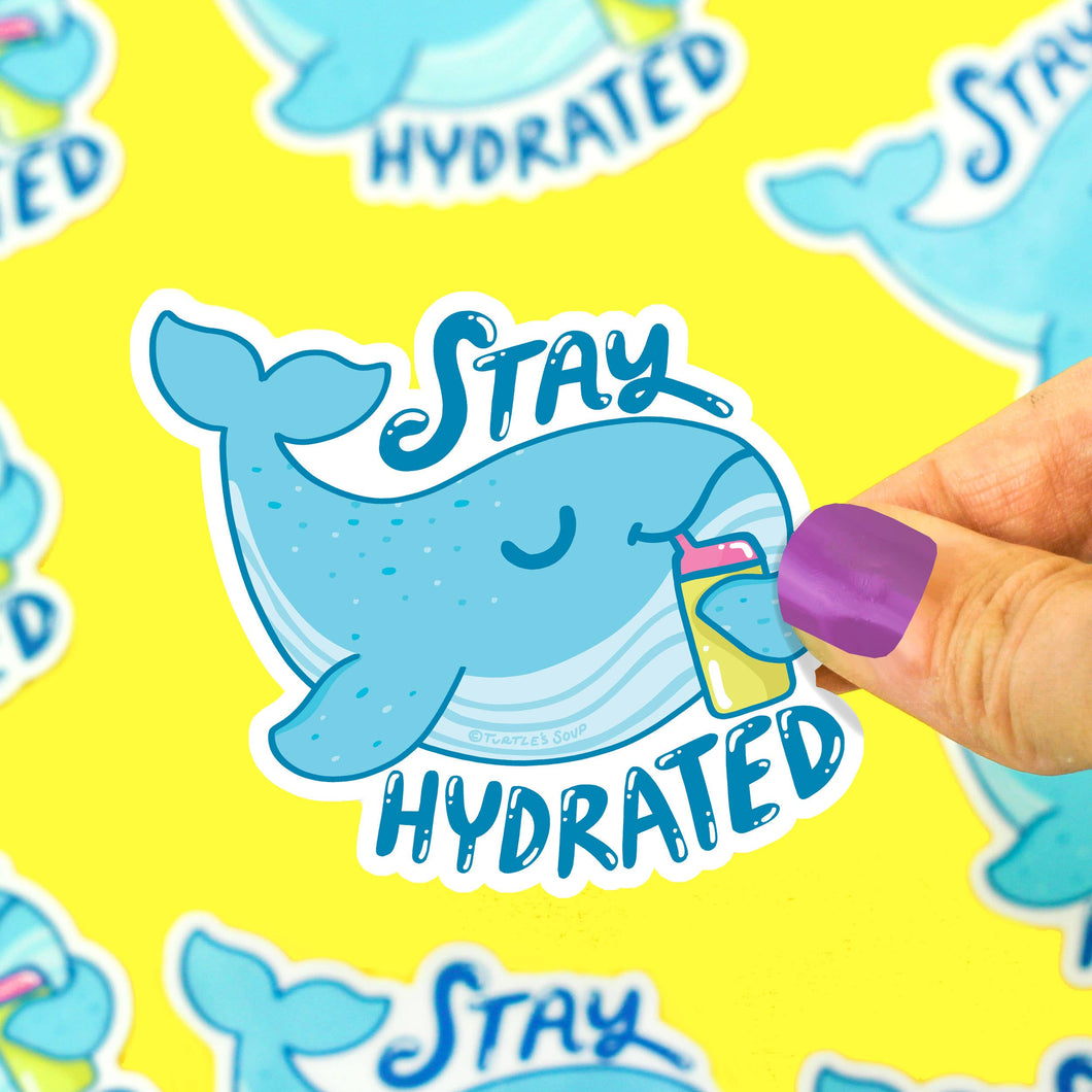 Stay Hydrated Whale Vinyl Sticker