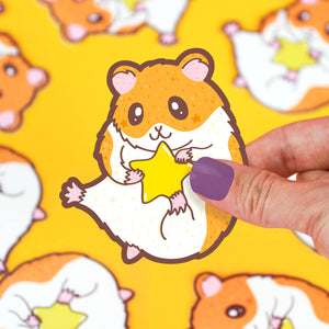 HamStar Hamster Cute Pet Galaxy Vinyl Sticker