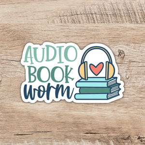 Audiobook Worm Sticker