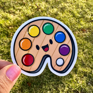 Cute Artist Paint Palette Sticker