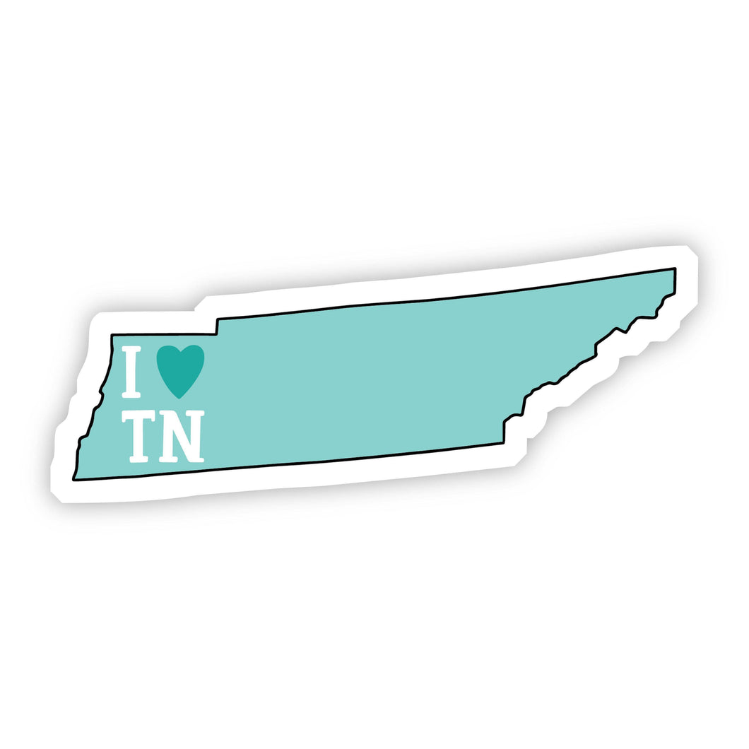 I Love Tennessee Teal Sticker