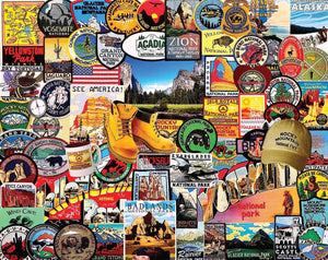 National Park Badges - 1000 Piece Jigsaw Puzzle