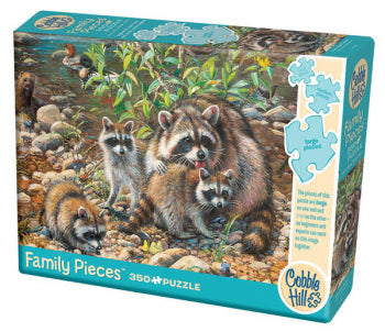 Raccoon Family 350 Pieces Cobble Hill Puzzle