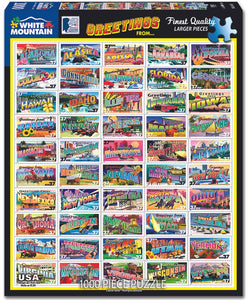 State Greetings Stamps - 1000 Piece Jigsaw Puzzle