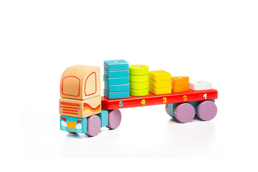 Wooden Truck with Stacking Pieces